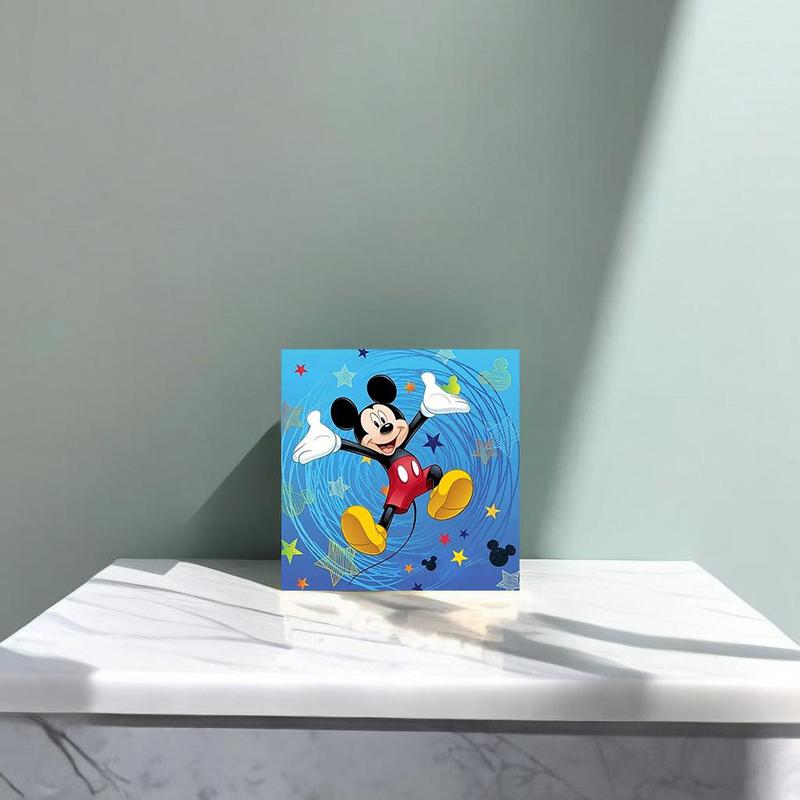 Mickey Mouse Pattern Diamond Arts Colorful Painting Kit, DIY 5D Diamond Arts Pictures without Frame, Cartoon Wall Art Decorations