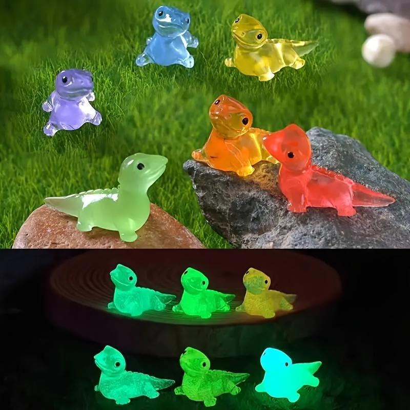 Random Color Cute Cartoon Lizard Shaped Glowing Resin Ornament, 10pcs 30pcs Mini 3D Colorful Glowing Lizard, DIY Handmade Jewelry Resin Accessories Micro Landscape Ornaments, Fish & Aquatic Supplies