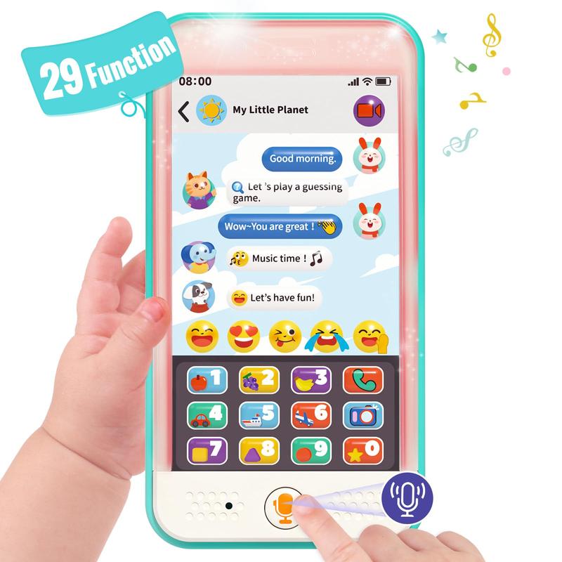 HOLA Phone Toys 29 Function Baby Toy with Music Lights and Motor Activities Christmas Gifts Christmas Stockingstuffers for Babies One Year Old Toys