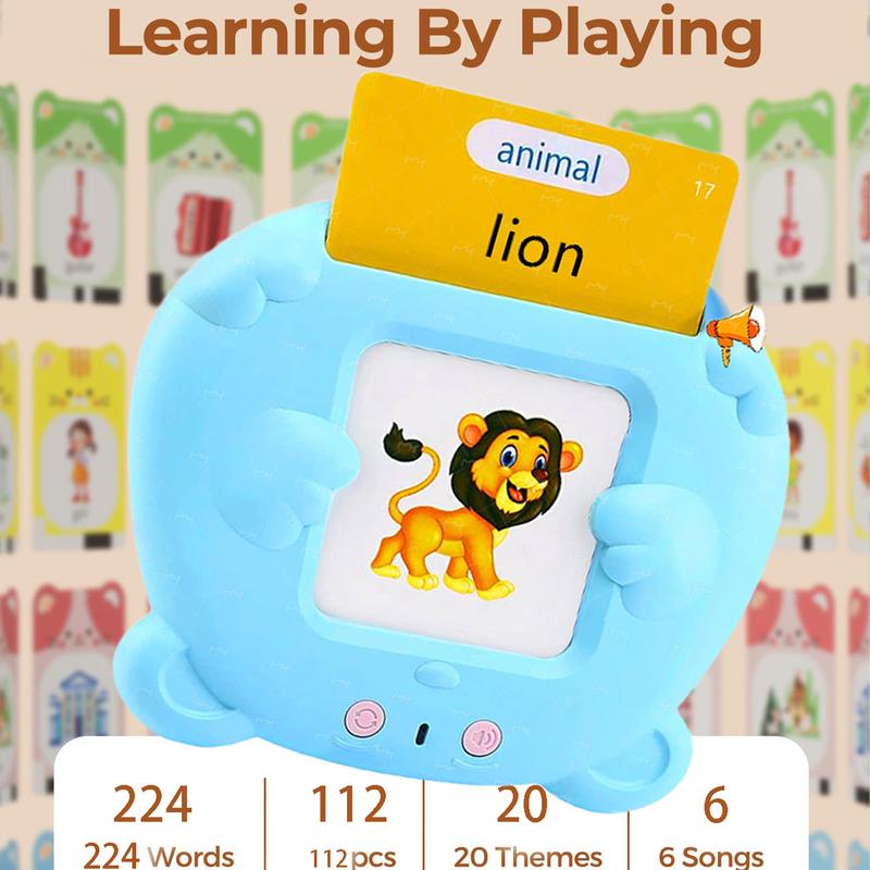 Talking Flash Cards LearningMontessori Toys for Kids with 224 Sight Words,kids learning flashcard reader,Autism Sensory Toys,Speech Therapy Toys, Learning Educational Toys Gifts for Age 1 2 3 4 5 Years Old Boys and Girls