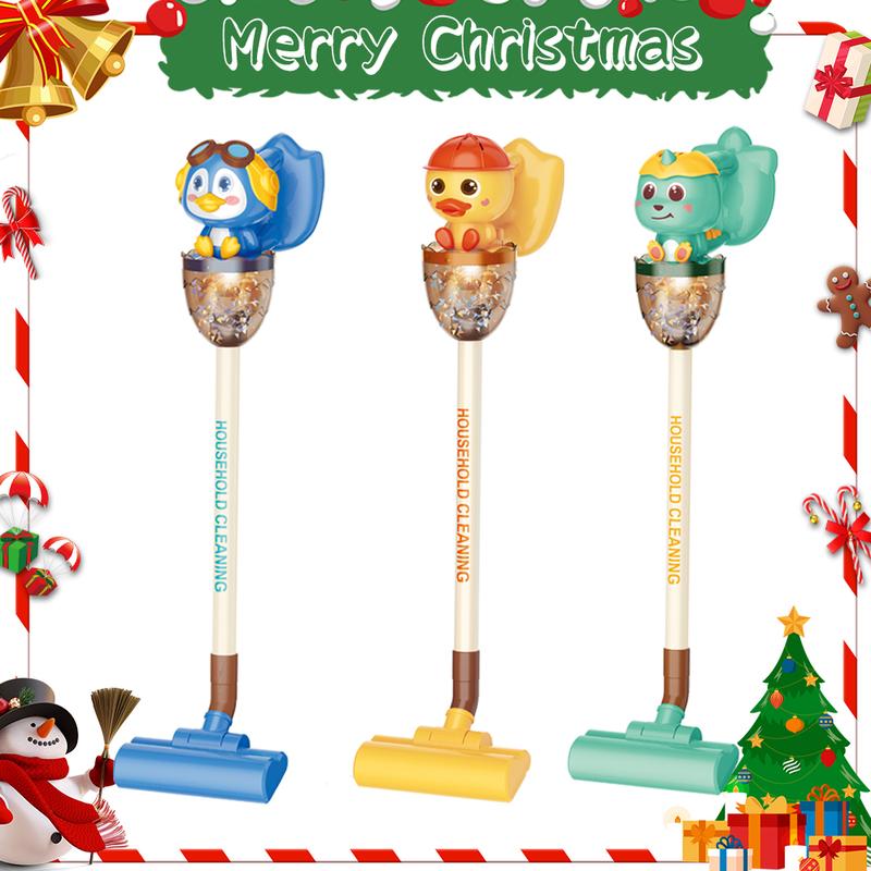 Kids Cartoon Theme Vacuum Cleaner Set with Music, Lights and Role Play for Imaginative Play and Developing Coordination