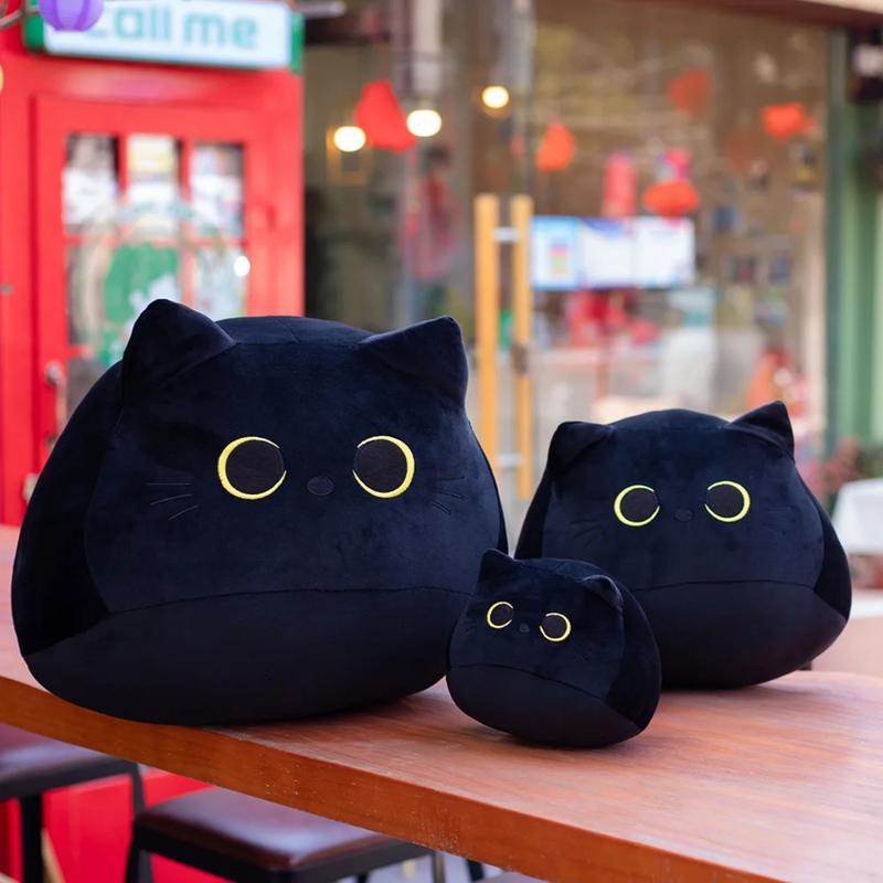 Cute Black Cat Pillow Plush Doll Toy