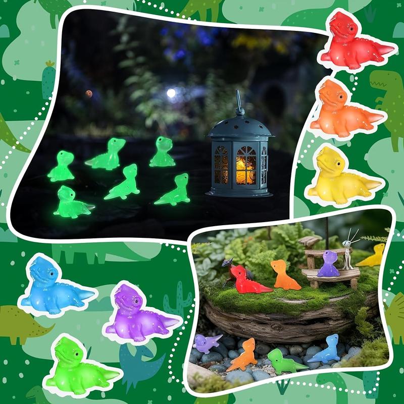 Random Color Cute Cartoon Lizard Shaped Glowing Resin Ornament, 10pcs 30pcs Mini 3D Colorful Glowing Lizard, DIY Handmade Jewelry Resin Accessories Micro Landscape Ornaments, Fish & Aquatic Supplies