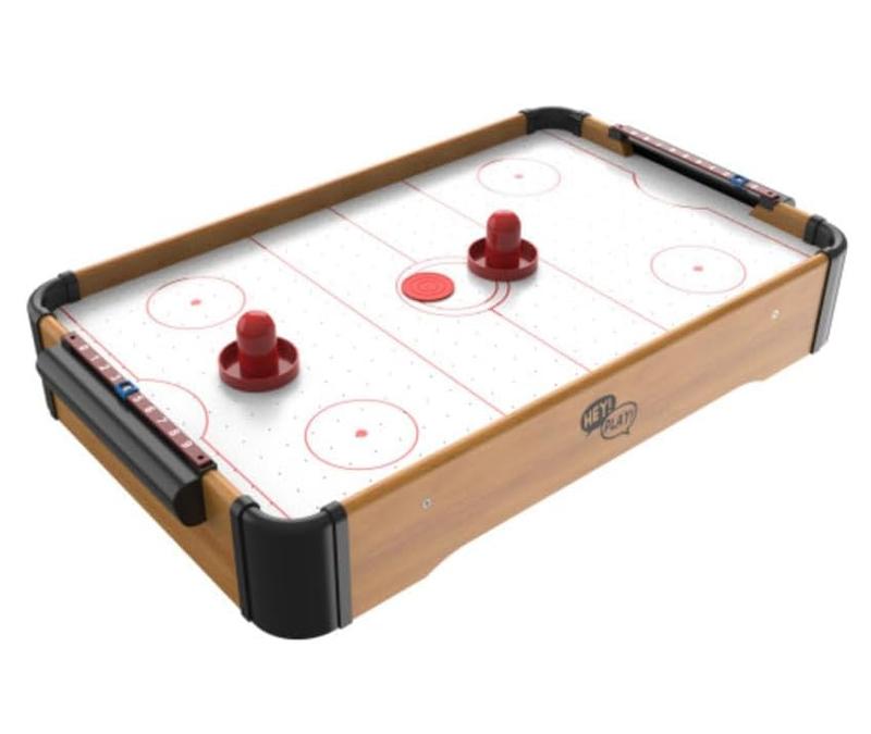 Air Hockey Table Mini Arcade Game - 22-Inch Tabletop Board Game for Girls and Boys, Battery-Operated, and Includes Puck and Paddles by Hey Play