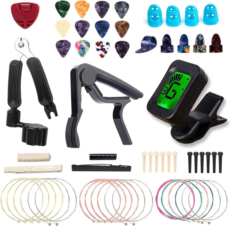 3-in-1 Guitar Accessories Kit with Guitar Strings for Any Guitarist