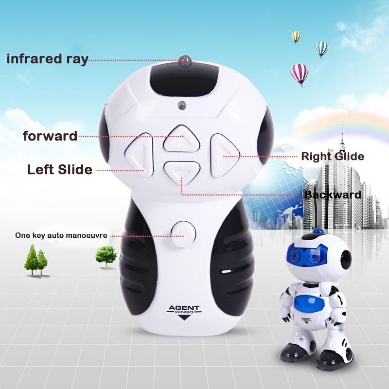 Children's robot toy with remote control, intelligent walking and dancing, induction function, great gift for 4-10 year old boys