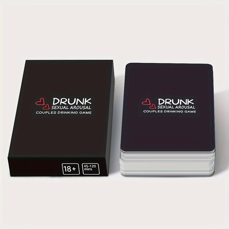 Drunken Card Game, 1 Box Interactive Couple Card Stock, Suitable for Date Night Party Game Adults Valentine's Day