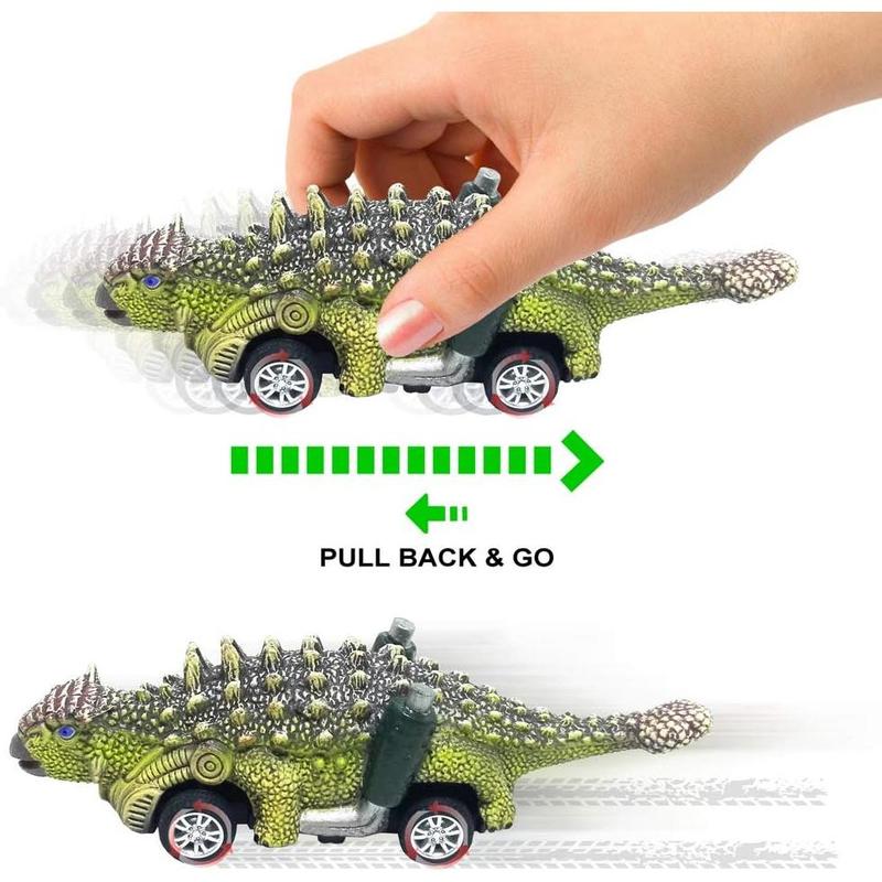 Dinosaur Toy Pull Back Cars,6 Pack Dino Toys for 3 Year Old Boys Girls and Toddlers,Boy Toys Age 3,4,5 and Up,Pull Back Toy Cars,Dinosaur Games with T-Rex