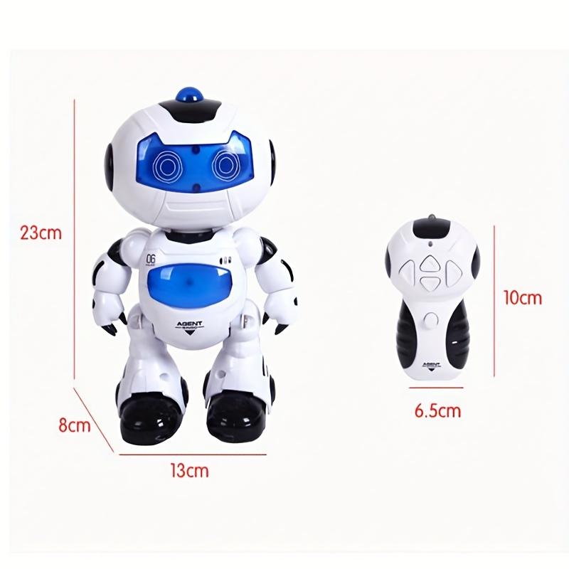 Children's robot toy with remote control, intelligent walking and dancing, induction function, great gift for 4-10 year old boys