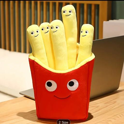 Gozen Emotional Support Smile French Fries Plush Toy for All Ages