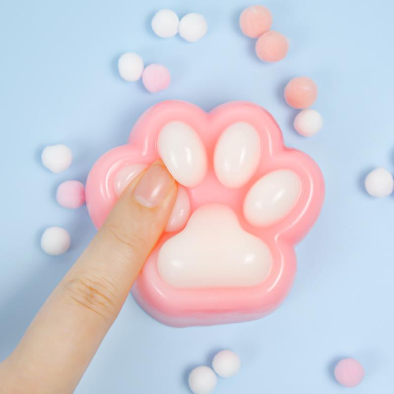  2025 Unique Gift Ultra Soft & Sticky Cat Paw Taba Squishy Handmade Relief Toys Taba Squishy Reliever Stress Relief Toys Cat paws squishy Hand Made squeezze toys Taba squishy Reliever for adult or kids