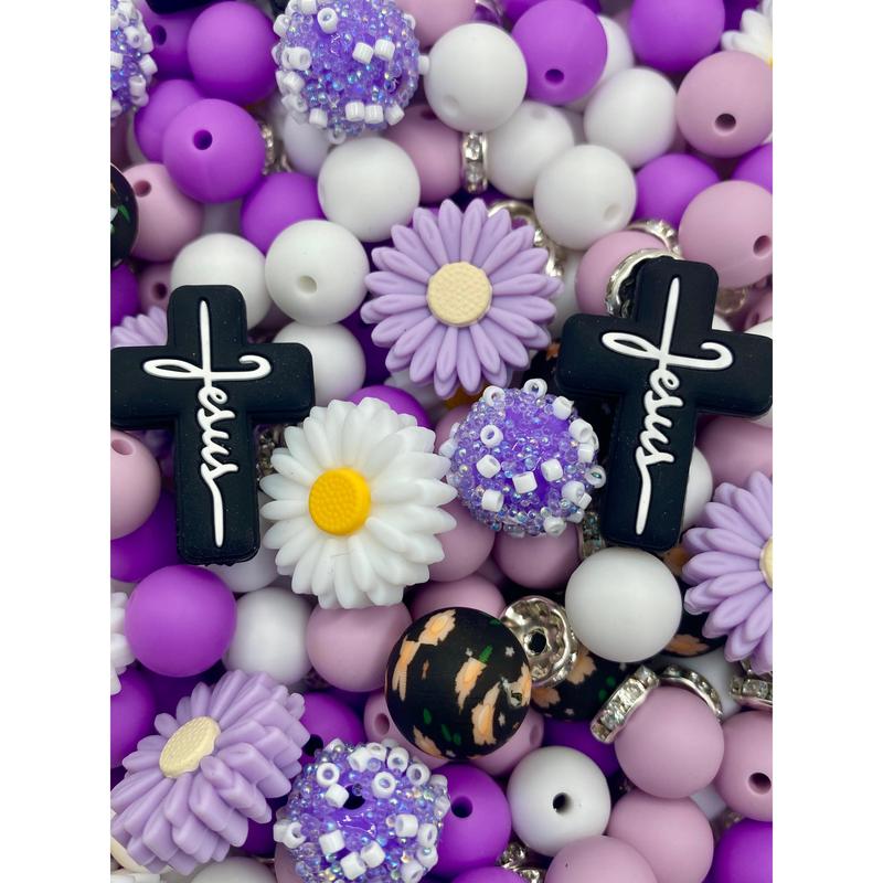 80pcs Bead Bundle 100 | Bead Bundle | Jesus Beads | Faith Beads | Flower Beads