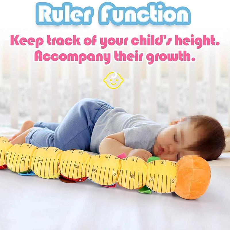 Musical Caterpillar Stuffed Toy Crinkle Rattle Educational Toys, Soothing Musical Toy, Attract Kids to play, Feel Embrace Toy for Birthday, Christmas, Easter Gifts