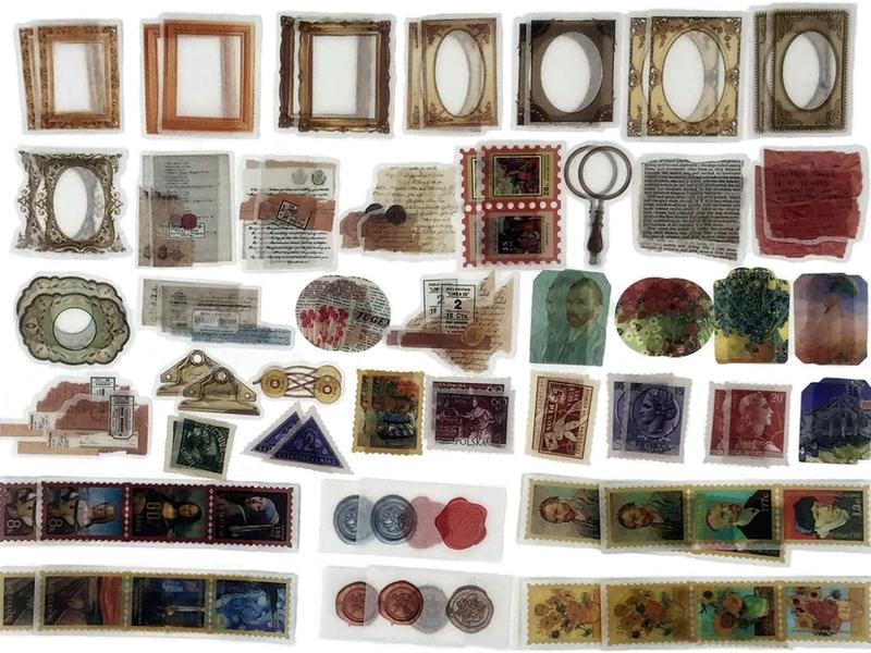 200 Pieces Vintage Scrapbooking Supplies Kit for Journaling, Bullet Journals Junk Journal Planners Aesthetic Cottagecore Room Decor (Artistic)