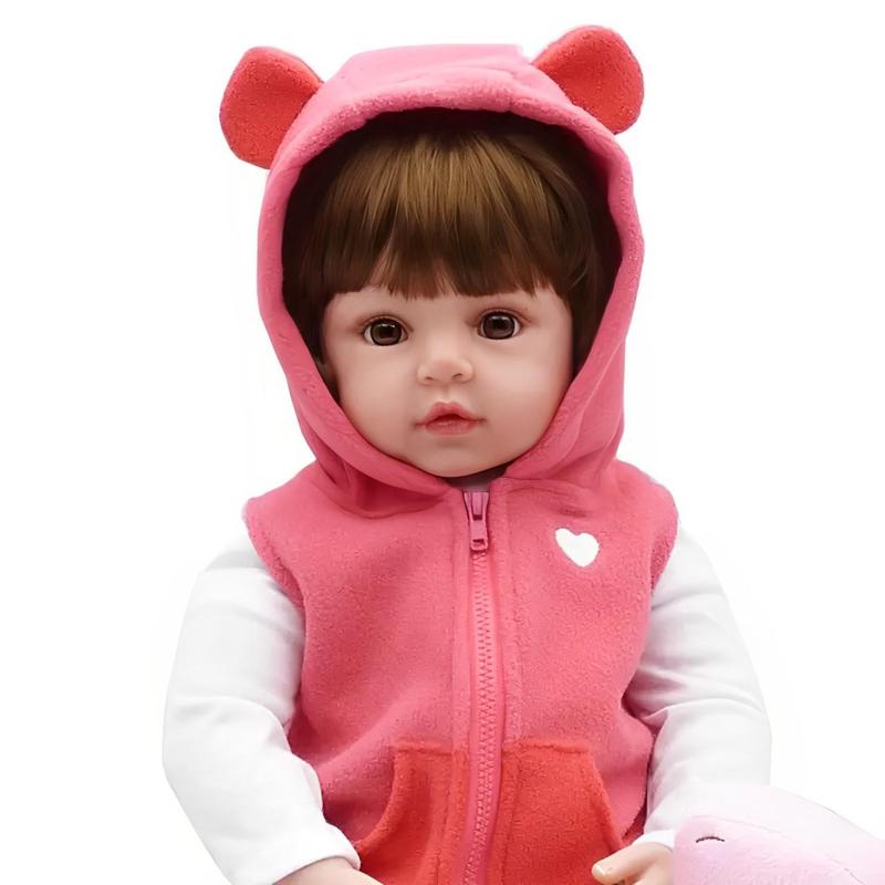 24 Inch Realistic Girl Doll, Lifelike Reborn Baby Doll, Soft Vinyl Reborn Bbay Doll Toy, Realistic Newborn Stimulation Toy, Gift for Kids