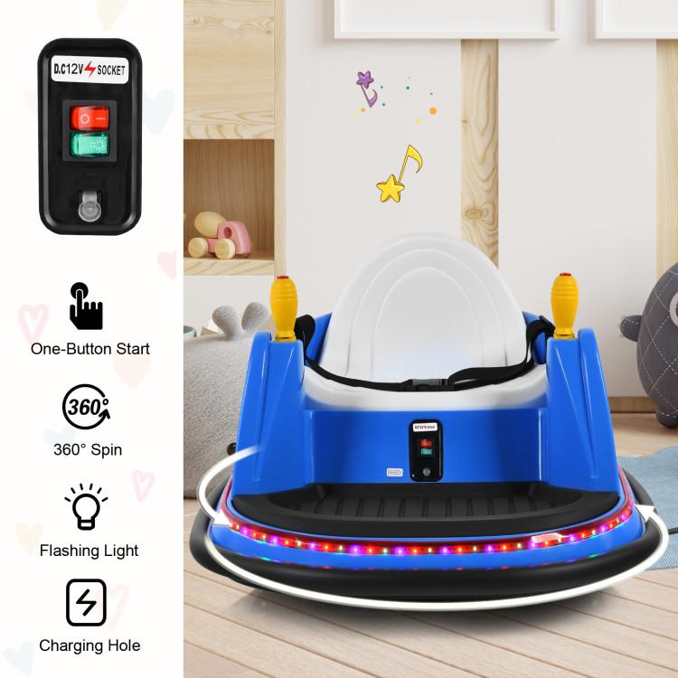 Black Friday[AffiliateLive]12V Toddler Bumper Car, Battery Powered Baby Ride on Bumper Car, Dual Joysticks, Flashing LED Light & Music,360 Degree Spin, Electric Vehicle Ride on Toys w Remote Control, Gift for Boys Girls.