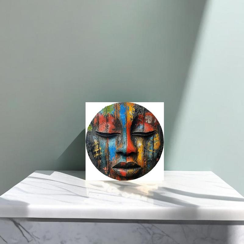 Colorful Lady Mask DIY Diamond Arts Colorful Painting Kit without Frame (1 Set), DIY 5D Diamonds Art Decorative Painting Set, Wall Art Decor for Home Living Room Bedroom