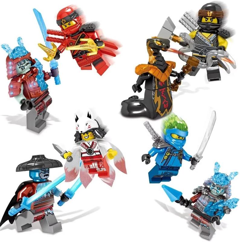 24 Pack Ninja Mini Action figures Sets Action Figure with Luxury Ninja Weapons Building Blocks Sets ,Ninjago Toys for Boys & Girls Collection