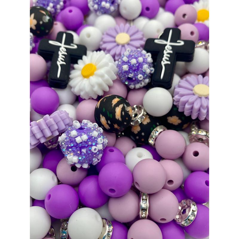 80pcs Bead Bundle 100 | Bead Bundle | Jesus Beads | Faith Beads | Flower Beads