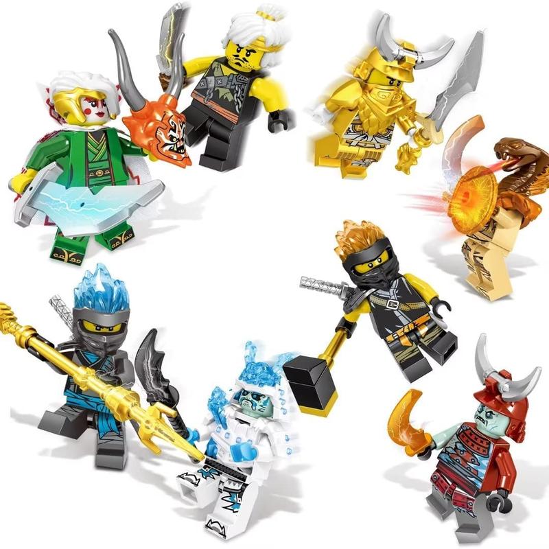 24 Pack Ninja Mini Action figures Sets Action Figure with Luxury Ninja Weapons Building Blocks Sets ,Ninjago Toys for Boys & Girls Collection