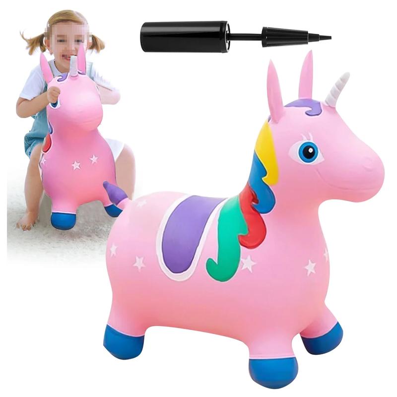 Bouncy Horse Toys, Inflatable Hopping Toy, Outdoor Indoor Bounce Toys for Kids Birthday Gifts