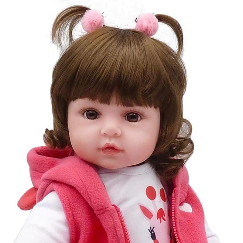 24 Inch Realistic Girl Doll, Lifelike Reborn Baby Doll, Soft Vinyl Reborn Bbay Doll Toy, Realistic Newborn Stimulation Toy, Gift for Kids