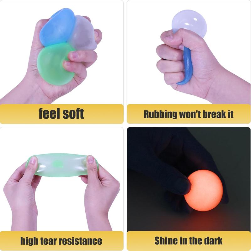 6Pack-2.4In Dream Balls,Glow In The Dark Sticky Balls That Stick To The Ceiling,Stress Balls For Kids And Adults,Elevated Balls,ASMR Cool Stuff For Teens,Ceiling Balls,Lumi Balls,Stocking Stuffers