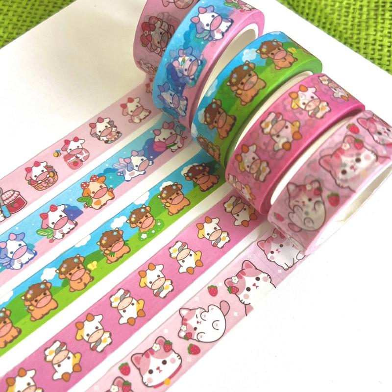 Cows Planner Washi Tape, Cute Animal Washi Tape for Scrapbooking & Journaling scrapbook stickers journal