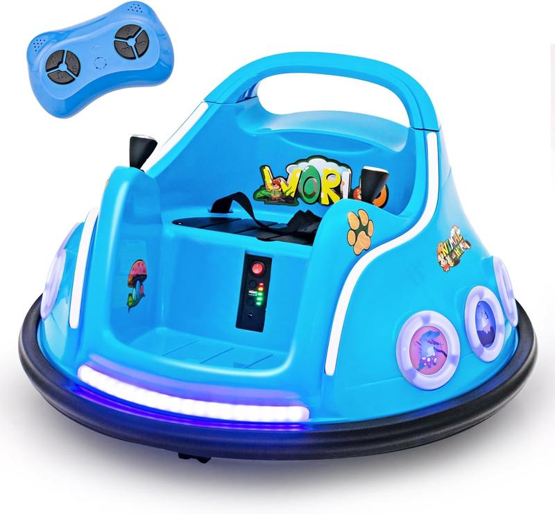 Black Friday[AffiliateLive]12V Toddler Bumper Car, Battery Powered Baby Ride on Bumper Car, Dual Joysticks, Flashing LED Light & Music,360 Degree Spin, Electric Vehicle Ride on Toys w Remote Control, Gift for Boys Girls.