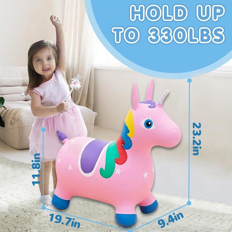 Bouncy Horse Toys, Inflatable Hopping Toy, Outdoor Indoor Bounce Toys for Kids Birthday Gifts