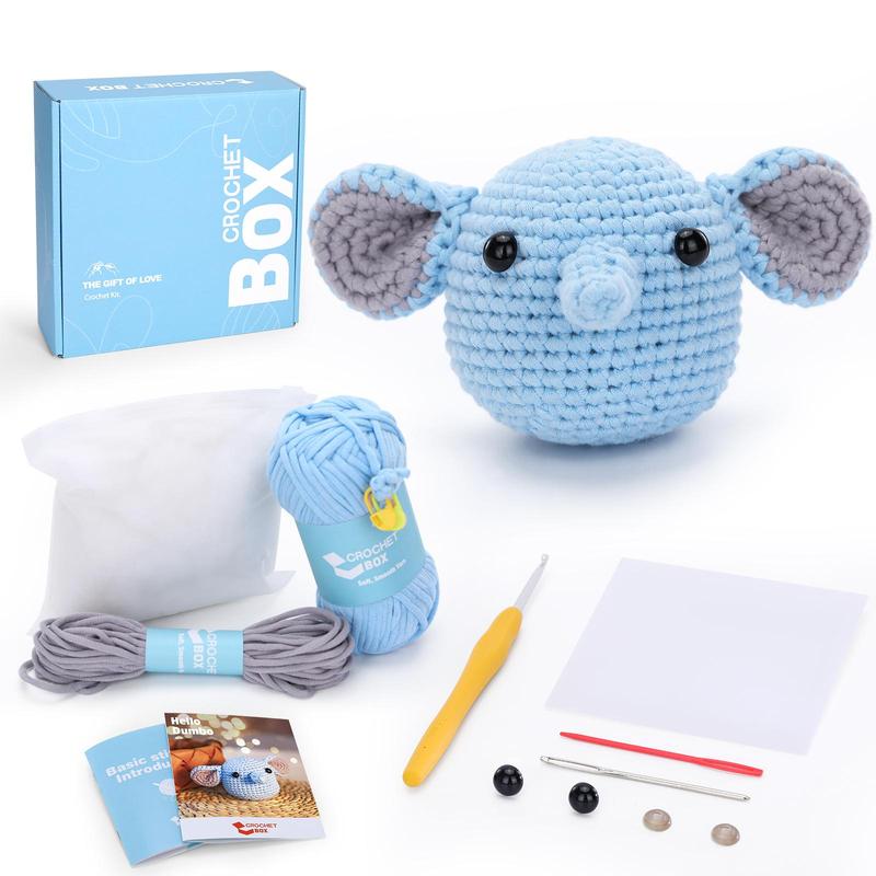 Highland Cow Crochet Kit, 1 Set DIY Highland Cow Beginners Crochet Kit, Including Soft Yarn, Step-by-Step Video Tutorial, Hook, Holiday Birthday Gift for Adults, Christmas Gift