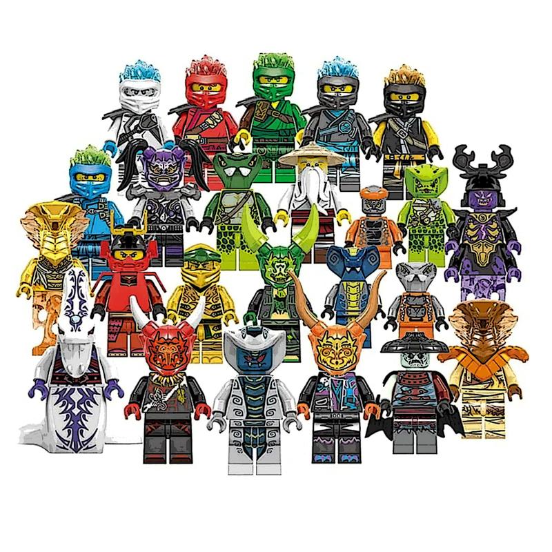 24 Pack Ninja Mini Action figures Sets Action Figure with Luxury Ninja Weapons Building Blocks Sets ,Ninjago Toys for Boys & Girls Collection