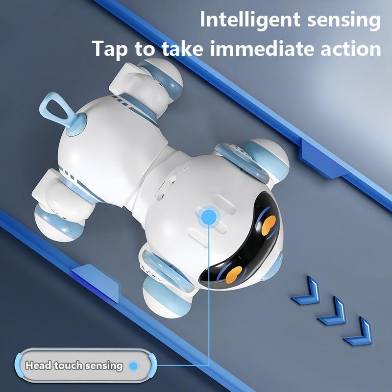 Intelligent Sensor Robot Dog Toy, USB Rechargeable Remote Control Dancing Dog Robot Toy, RC Dog Programmable Smart Interactive Robotic Pets (No Battery Provided), Stocking Fillers Gift