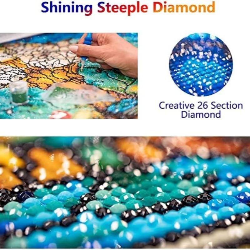 Landscape Pattern Diamond Art Colorful Painting Kit without Frame, Decorative Diamond Art Crafts for Beginner, DIY Home Ornaments