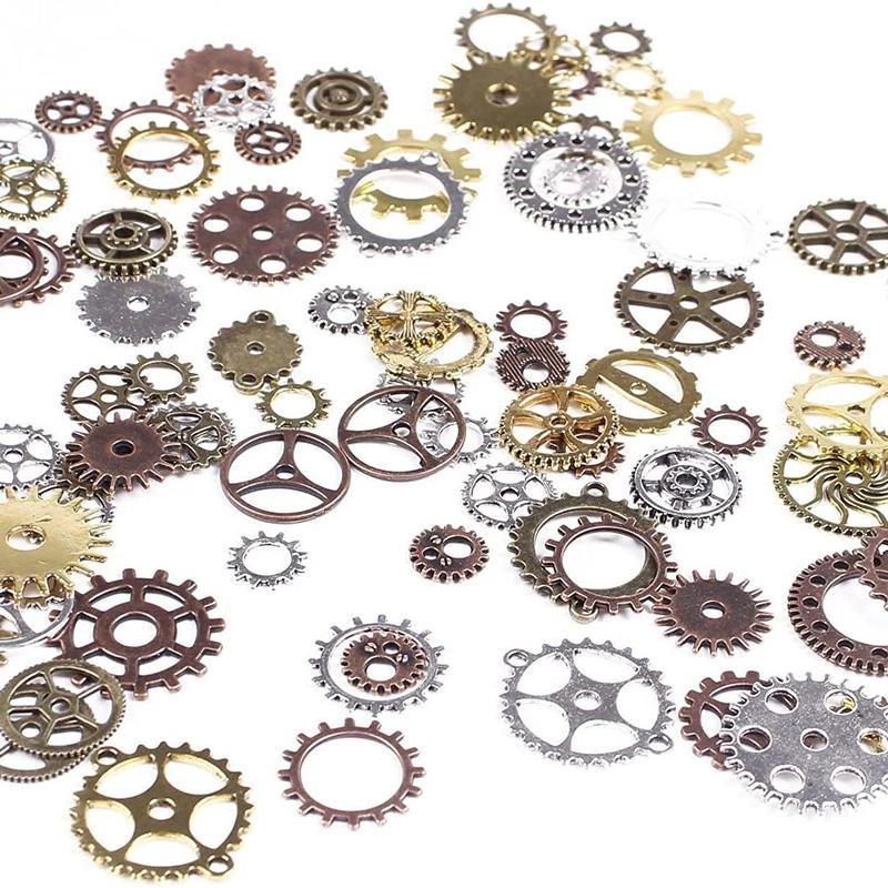 50g Random Color Vintage Ancient Bronze Gear Diy Accessories, Beading & Jewellery Making Supplies