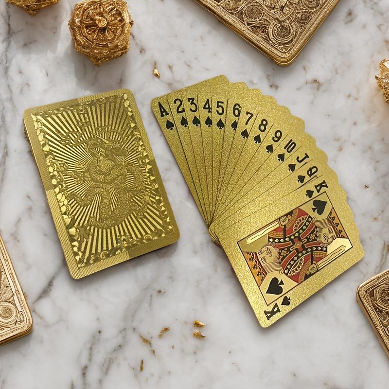 1 Deck Matte Golden Dragon PVC Playing Cards, Durable Hardened Poker Set