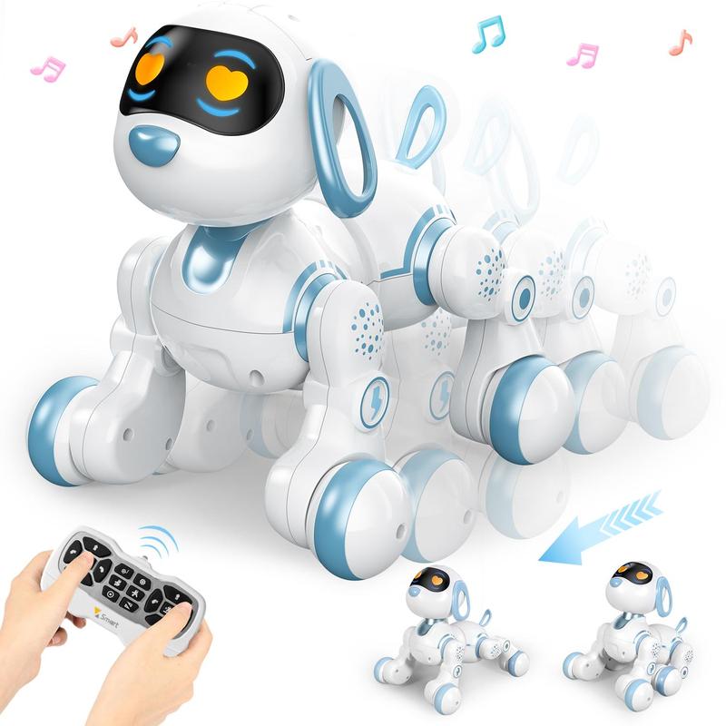 Intelligent Sensor Robot Dog Toy, USB Rechargeable Remote Control Dancing Dog Robot Toy, RC Dog Programmable Smart Interactive Robotic Pets (No Battery Provided), Stocking Fillers Gift