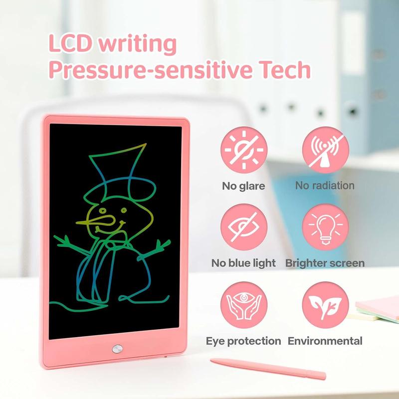 LCD Writing Tablet for , 10 Inch Electronics Drawing Tablet Reusable Drawing PadColorful Doodle Board Digital Writing Pad,  Educational Learning Toys for 3 4 5 6 7 8 Years Old Girls