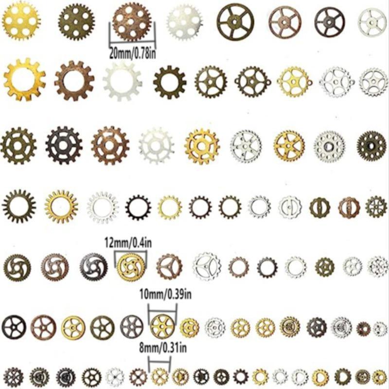 50g Random Color Vintage Ancient Bronze Gear Diy Accessories, Beading & Jewellery Making Supplies