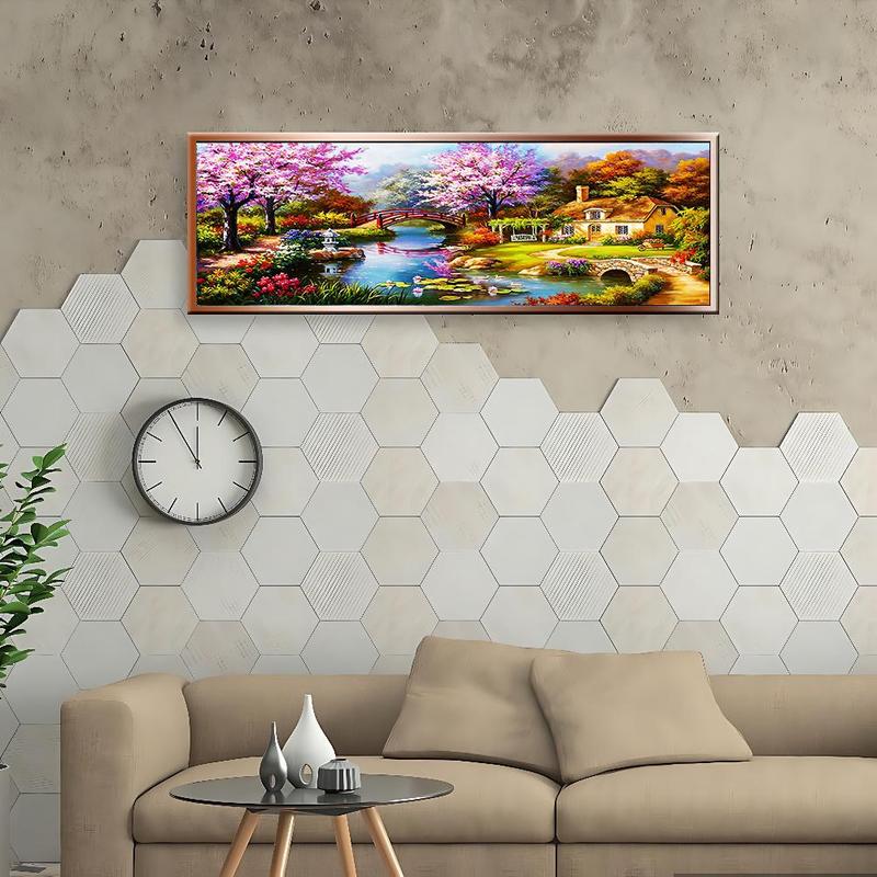 Landscape Pattern Diamond Art Colorful Painting Kit without Frame, Decorative Diamond Art Crafts for Beginner, DIY Home Ornaments