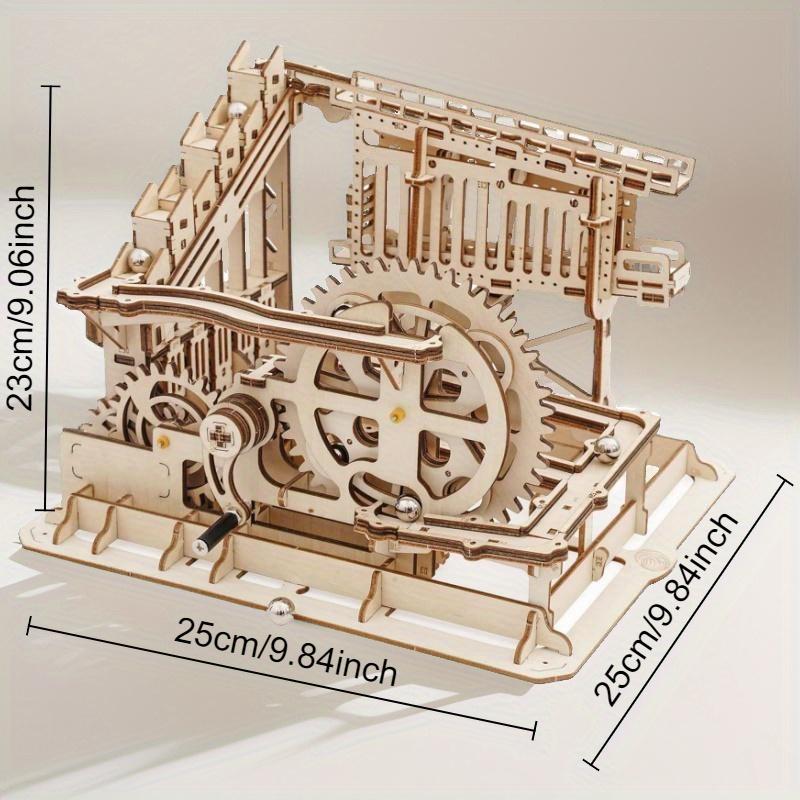 Robotime Rokr 3D Wooden Puzzle - Intricately Designed Games Assembly with LG503 Realistic Lift Coaster, LG502 Functional Cog Coaster and Lift Coaster Mechanisms - Perfect for Adults Seeking a Challenging Hobby, Unique Birthday Gift Idea 3 d