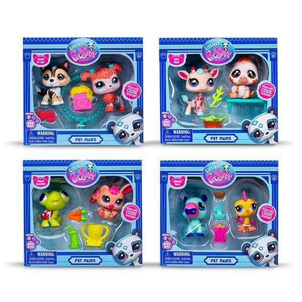 Littlest Pet Shop Pet Pairs - Series 2 - Includes 2 pets and accessories, collector card, and virtual code to unlock Roblox play