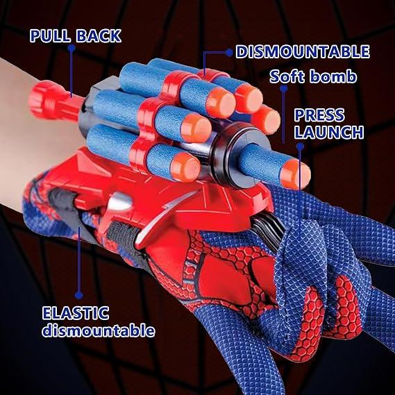 Spider Web Shooter, Spider Web Gloves,Children Educational Toys, Superhero Wrist Launcher Toy, Spider Gloves Man Cosplay Gift for Kids