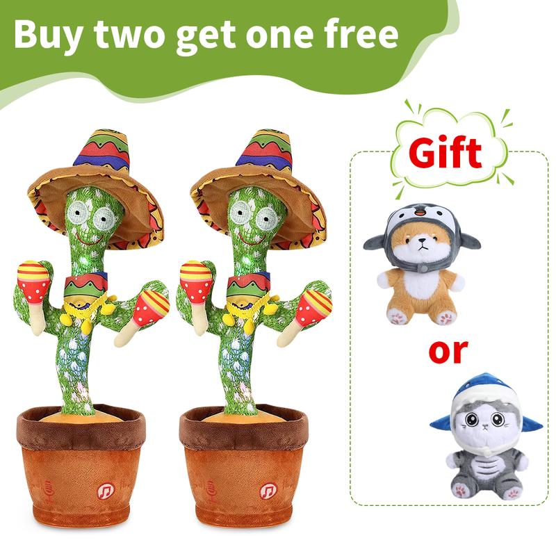 Christmas Gift Dancing Talking Cactus,Dancing Talking Animal Toys,Educational Toy,Repeating & Singing What You Say,Birthday Gift