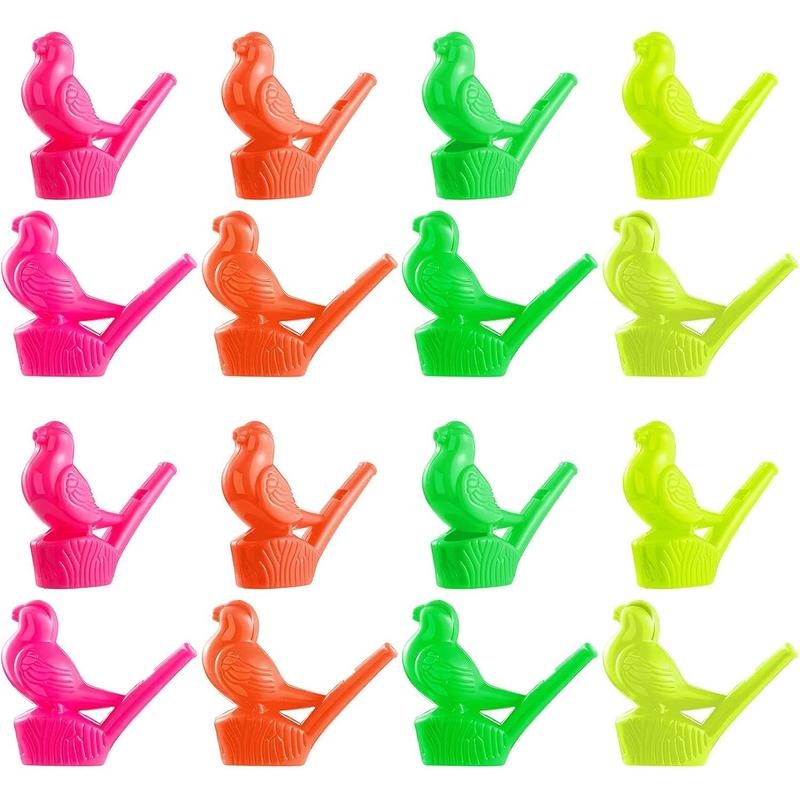 16 Pcs Bird Water Whistles Party Whistles Bird Call Whistle Toys Novelty Water Warblers Musical Instrument Toy for Boys Girls Bath Party Games Gifts