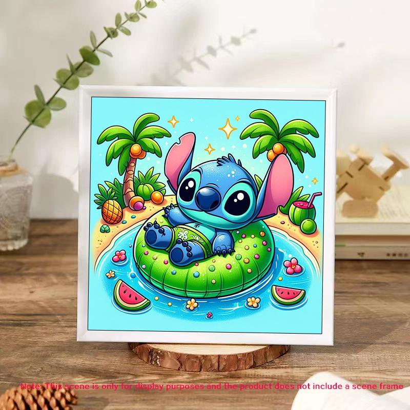 Disney Lilo & Stitch Pattern DIY Diamond Arts Colorful Painting Kit without Frame, DIY 5D Diamond Arts Colorful Painting Kit, Wall Art Decor for Home