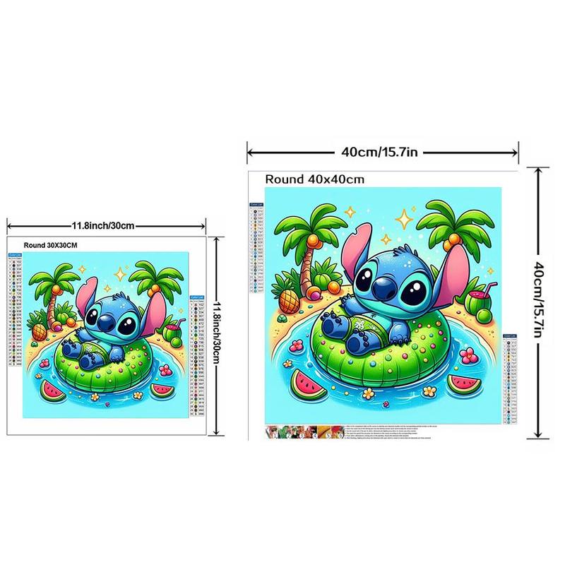 Disney Lilo & Stitch Pattern DIY Diamond Arts Colorful Painting Kit without Frame, DIY 5D Diamond Arts Colorful Painting Kit, Wall Art Decor for Home