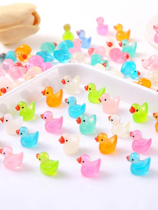 Glow in The Dark Duck Beads, Cute Mini Resin Duck Beads, DIY Jewelry Making Supplies for Bracelet Necklace Earrings