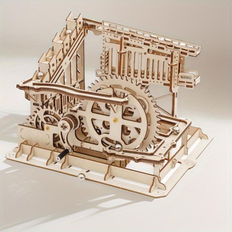 Robotime Rokr 3D Wooden Puzzle - Intricately Designed Games Assembly with LG503 Realistic Lift Coaster, LG502 Functional Cog Coaster and Lift Coaster Mechanisms - Perfect for Adults Seeking a Challenging Hobby, Unique Birthday Gift Idea 3 d