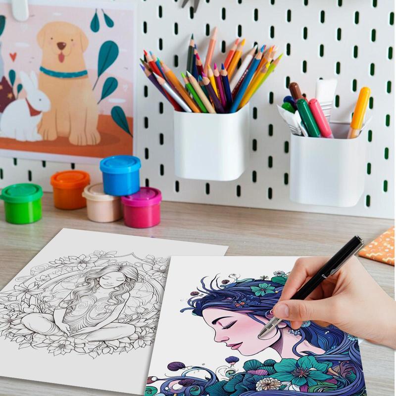 Flower World Theme Coloring Painting, 1 Count Beautiful Sea Of Flowers, Interesting and Simple, Exquisite Details, Suitable for Teenagers Painting